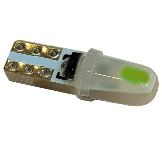 Изображение товара Светодиод Nord-Yada 12V T5 W1.2W, 2x3014SMD Non-polar зеленый TM NORD YADA 2 шт. 908824