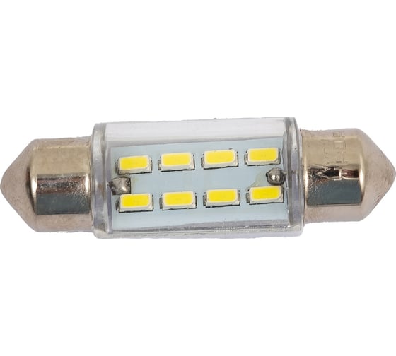 Изображение товара Светодиод Nord-Yada 12V T11x36-S8.5 (8SMD size 3014) C5W белый 0.3W 7.56lm 2 шт. 904600