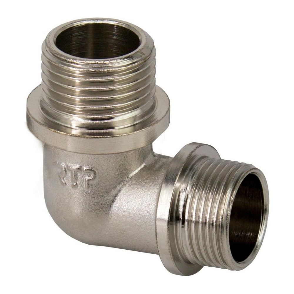 Изображение товара Угольник RTP 3/4'' нар/нар никель профессиональный фитинг для трубопроводов