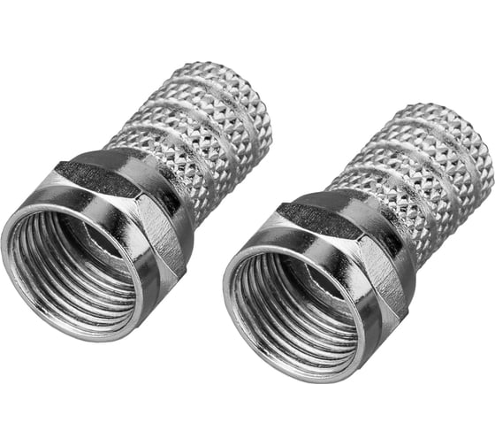 Изображение товара Антенный разъем на кабель REXANT штекер F для кабеля RG-6, 2шт 06-0004-A2