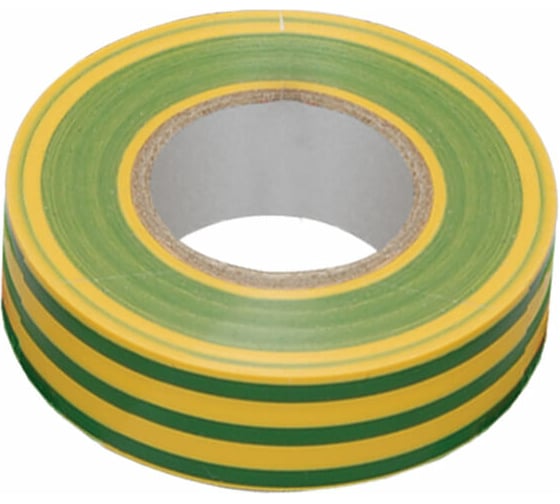 Изображение товара Самозатухающая ПВХ изолента FIT 19 мм х 0,13 мм х 10 м, желто-зеленая 11005