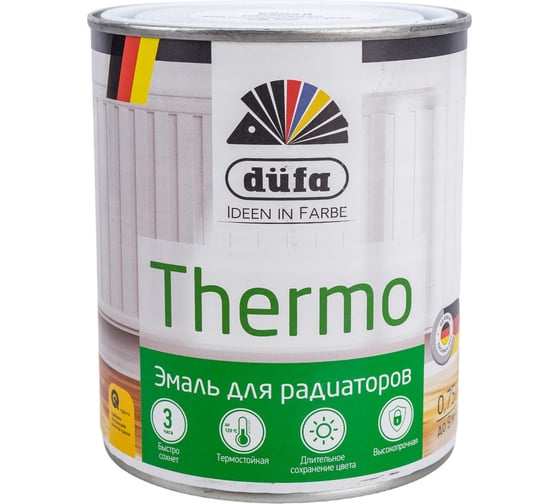 Изображение товара Эмаль Dufa THERMO для отопительных приборов белая 750 мл Н0000002554