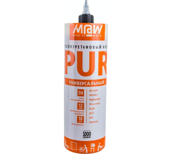 Изображение товара Клей полиуретановый универсальный Men at Work PUR 1 кг 56857