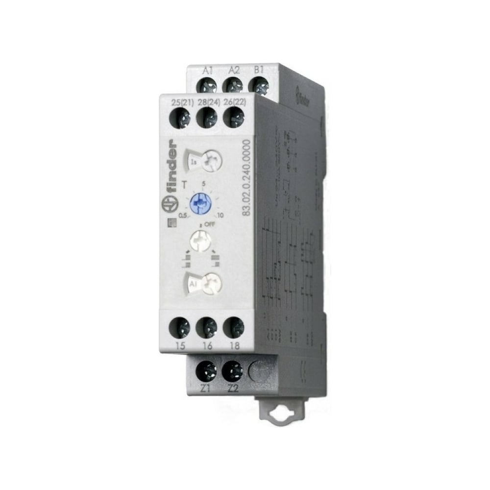 Изображение товара Модульный таймер Finder 24-240 В AC/DC для DIN-рейки электромеханический серый