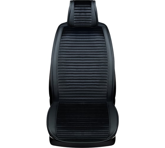 Изображение товара Накидка сиденья SKYWAY POSH вельвет/экокожа, 2 предмета, черная S01302050