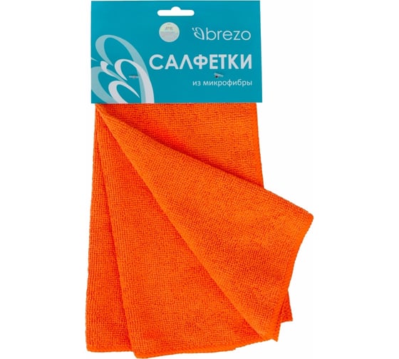 Изображение товара Универсальные салфетки BREZO микрофибра, цвет оранжевый, 3 шт., арт. 95247