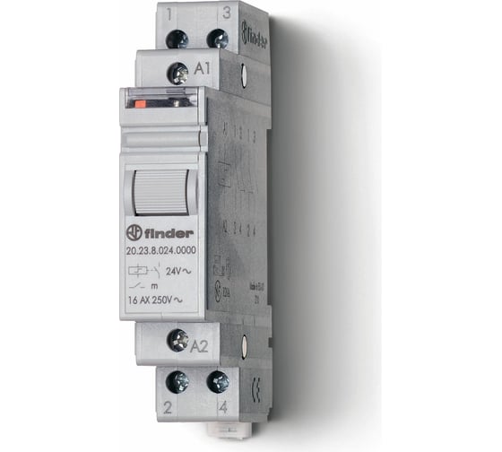 Изображение товара Модульное импульсное реле Finder, 1НО + 1НЗ 16А= 12В DC,  202390120000