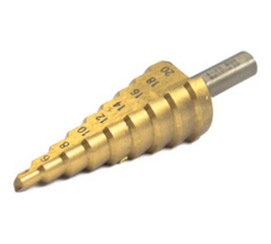 Изображение товара Сверло ступенчатое 4 -20,0 HSS с износостойким покрытием ц/хв Beltools ri.166.34