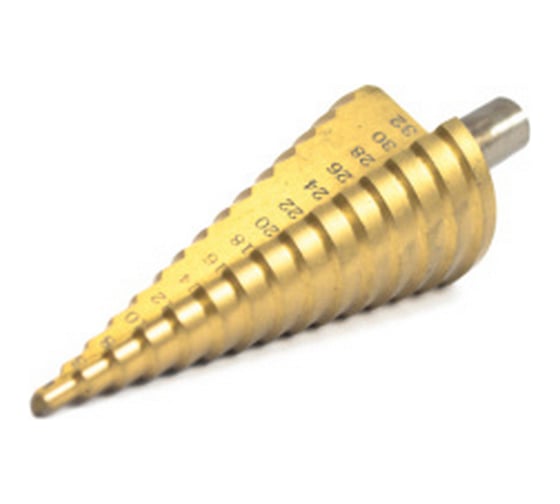 Изображение товара Сверло ступенчатое 4-32,0 HSS с износостойким покрытием ц/хв Beltools ri.166.35