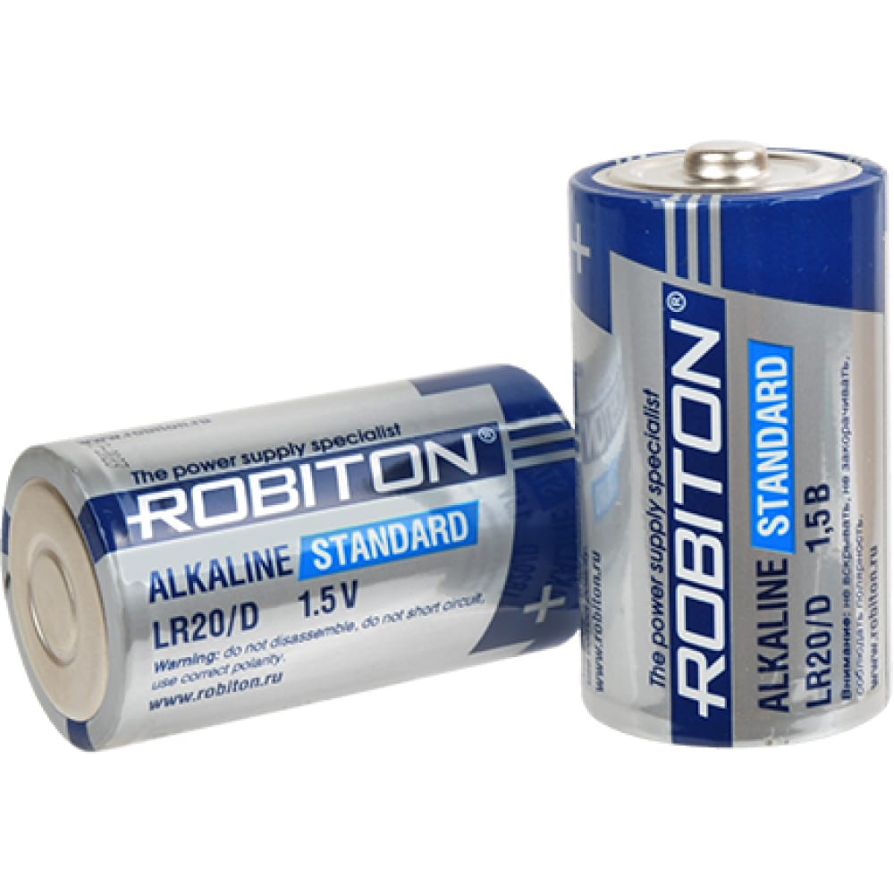 Элемент питания Robiton элемент питания d lr20 1 5v блистер 2шт robiton standard 12286