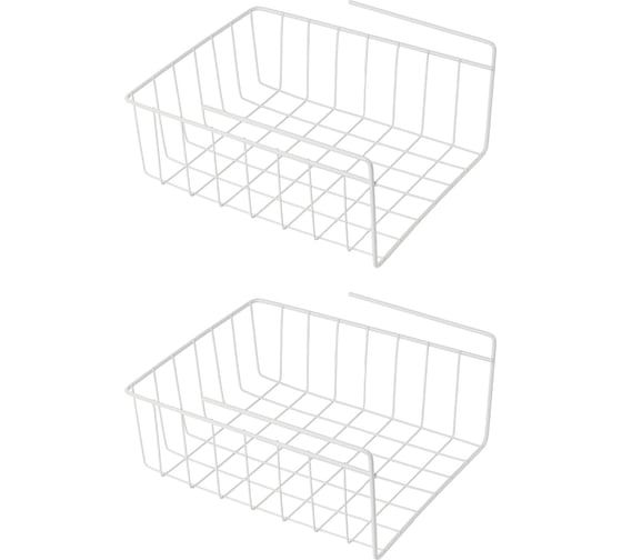 Изображение товара Подвесная узкая корзина Violet белая, 2 шт. N-712/2-06