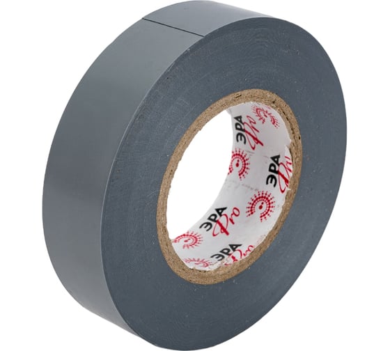 Изображение товара Изолента ЭРА PRO150GREY ПВХ, профессиональная, 19 мм х 20 м х 150 мкм, серая Б0057287