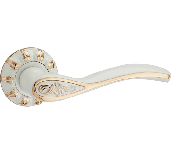 Изображение товара Ручка на раздельном основании VETTORE R20.1313 MWP/GP белый с золотом 20496