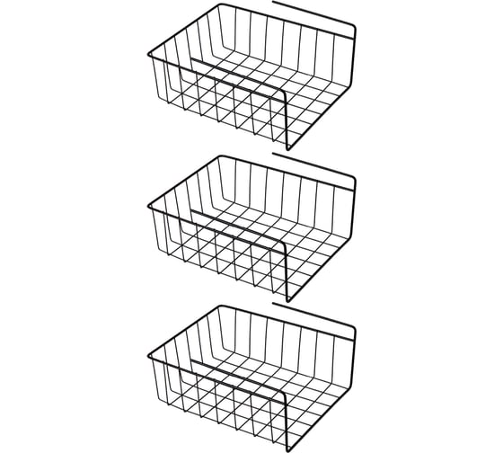 Изображение товара Подвесная узкая корзина Violet черная, 3 шт. N-712/3-07