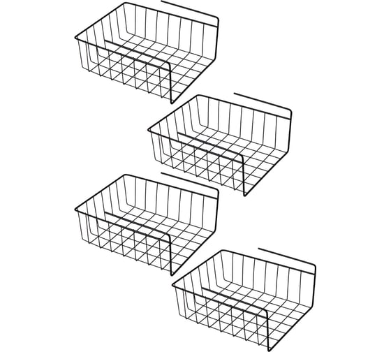 Изображение товара Подвесная узкая корзина Violet черная, 4 шт. N-712/4-07