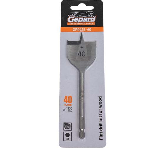 Изображение товара Сверло перьевое по дереву 40x152 мм GEPARD GP0415-40