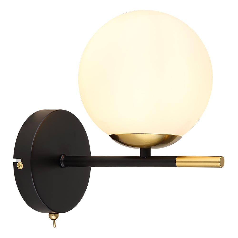 Изображение товара Бра ARTE LAMP ALCOR A2224AP-1BK современный настенный светильник стиль модерн