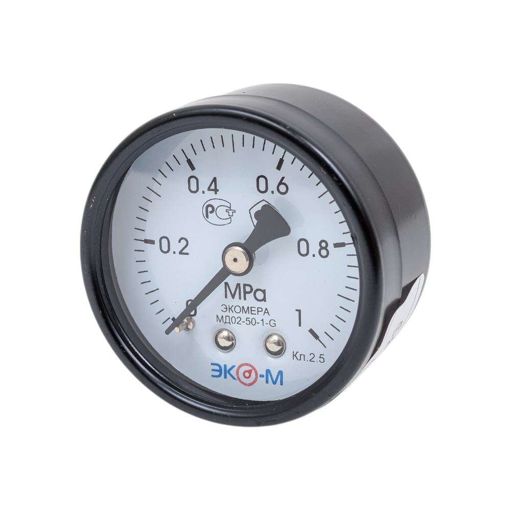 Изображение товара Манометр ЭКО-М Экомера МД02 50мм 0-1МПа G1/4 IP54 точность 2.5