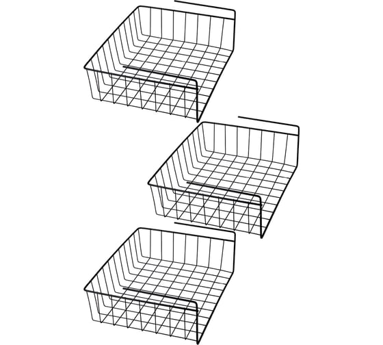 Изображение товара Подвесная широкая корзина Violet черная, 3 шт. N-713/3-07