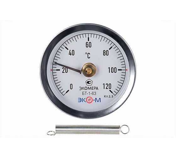 Изображение товара Биметаллический термометр ЭКО-М ЭКОМЕРА БТ-1-63-120С накладной
