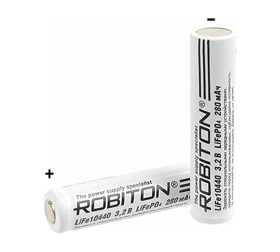 Изображение товара Аккумулятор ROBITON LiFe10440 280мАч без защиты 15883