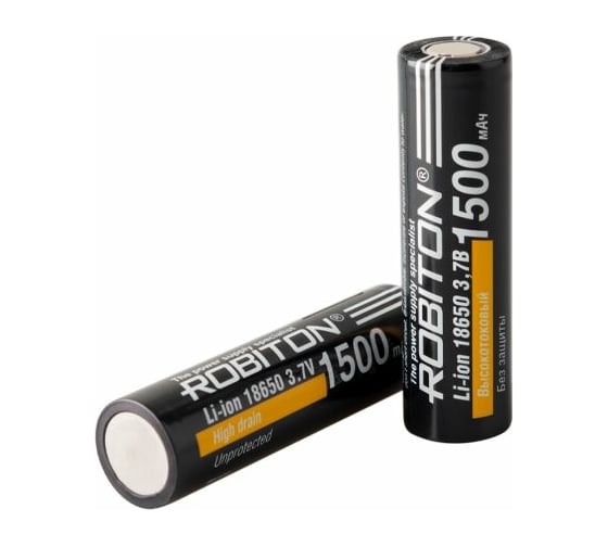Изображение товара Аккумулятор ROBITON LI186NP1500 20А INR18650-1500 без защиты 18083