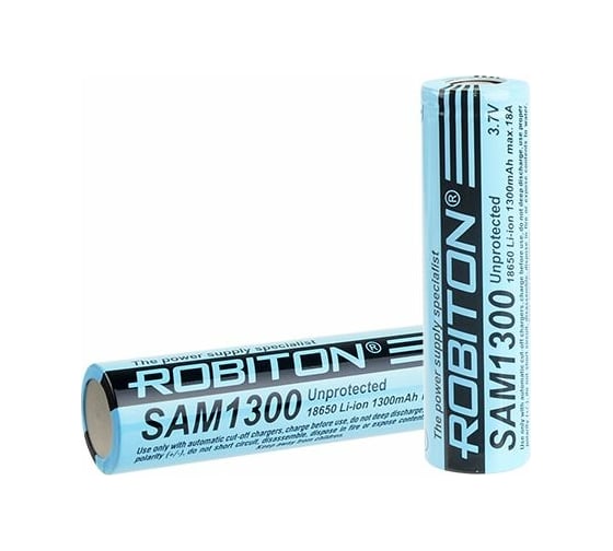 Изображение товара Аккумулятор ROBITON SAM1300 18А Samsung INR18650-13L без защиты 13566