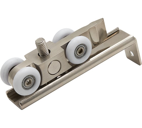 Изображение товара Комплект роликов для раздвижных дверей Trodos с фиксатором QD-863 торцевое крепление, вкладные 203008