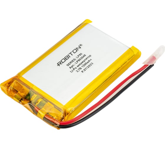 Изображение товара Аккумулятор ROBITON LP803048 3.7В 1200мАч 15750
