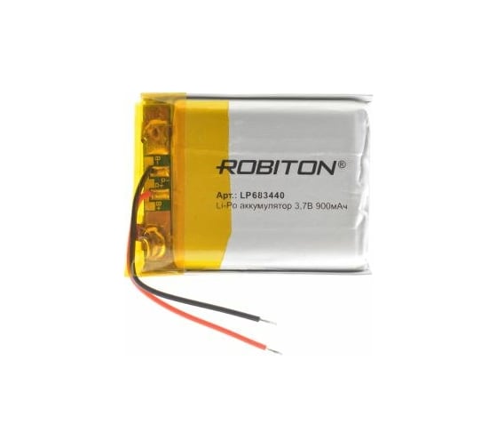 Изображение товара Аккумулятор ROBITON LP683440 3.7В 900мАч 15748