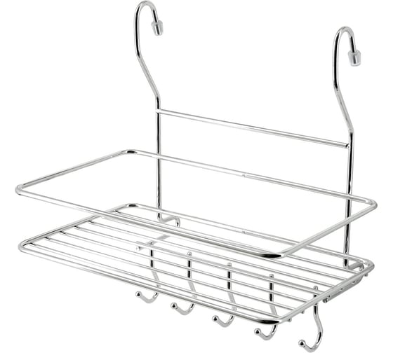 Изображение товара Прямоугольная полка Pomi d'Oro на рейлинг с крючками P280039 Railing