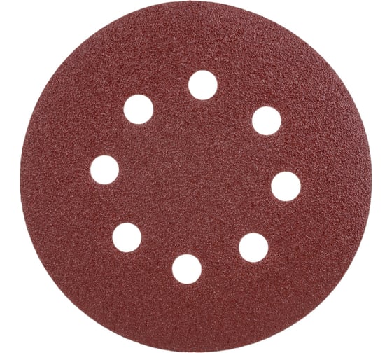 Изображение товара Круги абразивные шлифовальные перфорированные на ворсовой основе под липучку Profi 5 шт, 125 мм, Р80 CUTOP 85-619