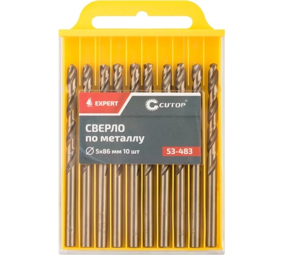 Изображение товара Сверло по металлу EXPERT 10 шт, 5x86 мм CUTOP 53-483
