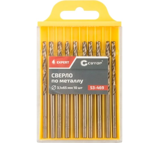 Изображение товара Сверло по металлу EXPERT 10 шт, 3.1x65 мм CUTOP 53-469