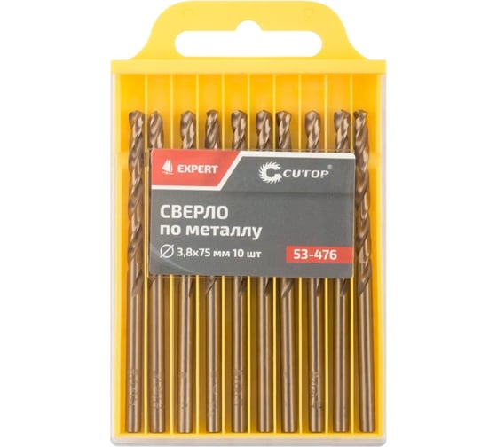 Изображение товара Сверло по металлу EXPERT 10 шт, 3.8x75 мм CUTOP 53-476