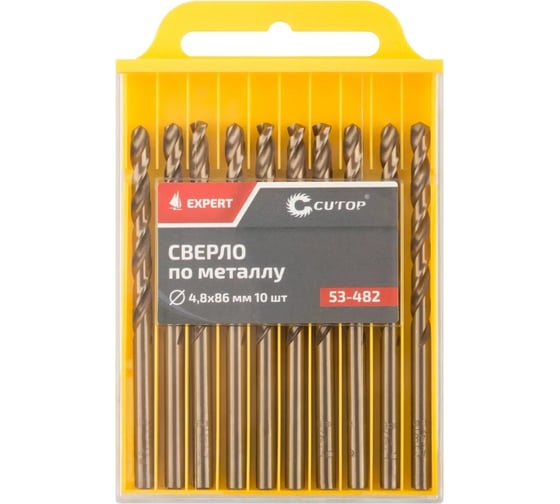 Изображение товара Сверло по металлу EXPERT 10 шт, 4.8x86 мм CUTOP 53-482