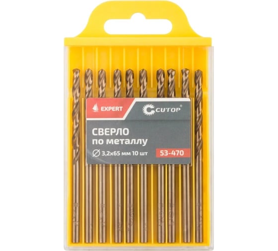 Изображение товара Сверло по металлу EXPERT 10 шт, 3.2x65 мм CUTOP 53-470