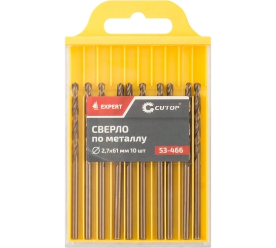 Изображение товара Сверло по металлу EXPERT 10 шт, 2.7x61 мм CUTOP 53-466