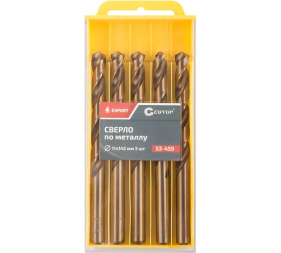 Изображение товара Сверло по металлу EXPERT 5 шт, 11x142 мм CUTOP 53-459