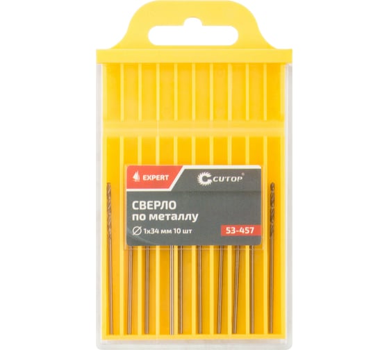 Изображение товара Сверло по металлу EXPERT 10 шт, 1x34 мм CUTOP 53-457