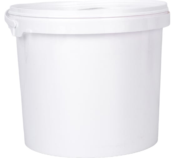 Изображение товара Ведро Тара.ру полипропилен, 5.8 л, круглое, с белой крышкой, белое 26413