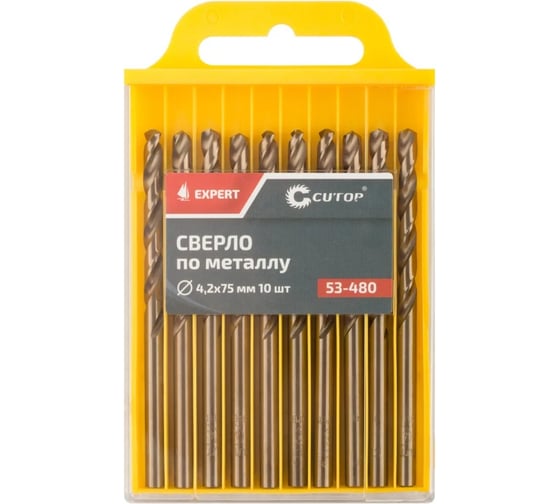 Изображение товара Сверло по металлу EXPERT 10 шт, 4.2x75 мм CUTOP 53-480