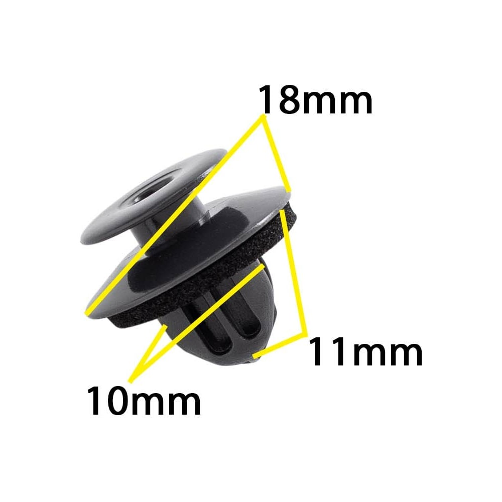 Изображение товара Автокрепеж для Lexus и Toyota 10 шт Пластик черный универсальный наполнитель