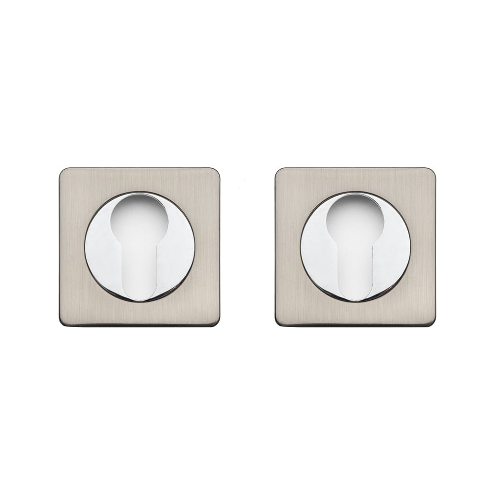 Изображение товара Накладка на цилиндр Trodos ET02-AL SN никель белая для евроцилиндра