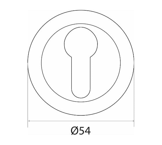 Изображение товара Накладка на цилиндр Trodos ET04-AL WW/CP белый/хром 204467