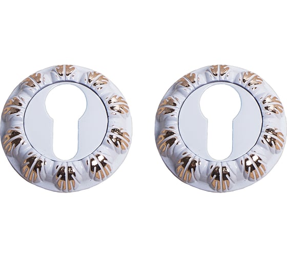 Изображение товара Накладка на цилиндр Trodos ET04-AL WW/PB белый/золото 204466