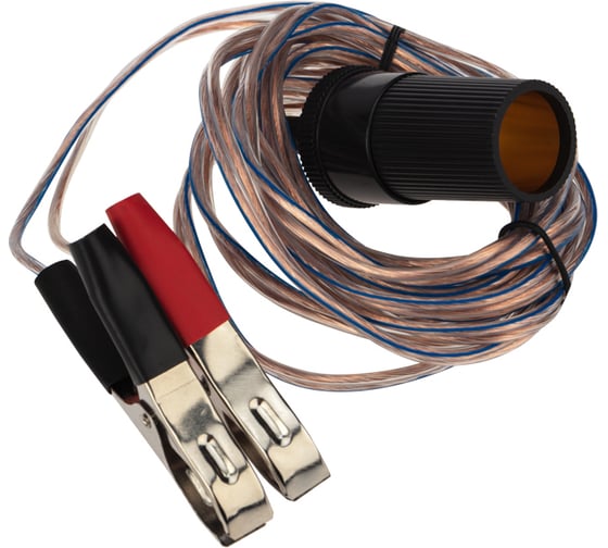 Изображение товара Автомобильный удлинитель прикуривателя REXANT от аккумулятора с зажимами 3 м 16-0216