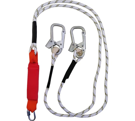 Изображение товара Двойной строп Факел аВерд+Кс веревка с амортизатором, 1 монтажный карабин, 1 соединительный карабин, 1.5м 87479726