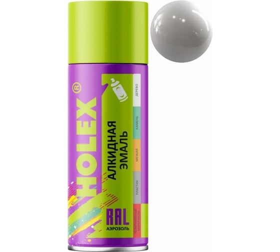 Изображение товара Алкидная эмаль Holex 9003 RAL белая глянцевая, 520 мл HAS-59618