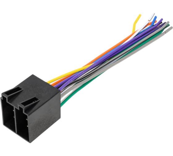 Изображение товара Разъемы для автомагнитол REXANT Евро ISO сдвоенный штекер акустика с питанием, 10 шт. 16-0503